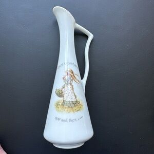 VTG Holly Hobbie White Ceramic Vase